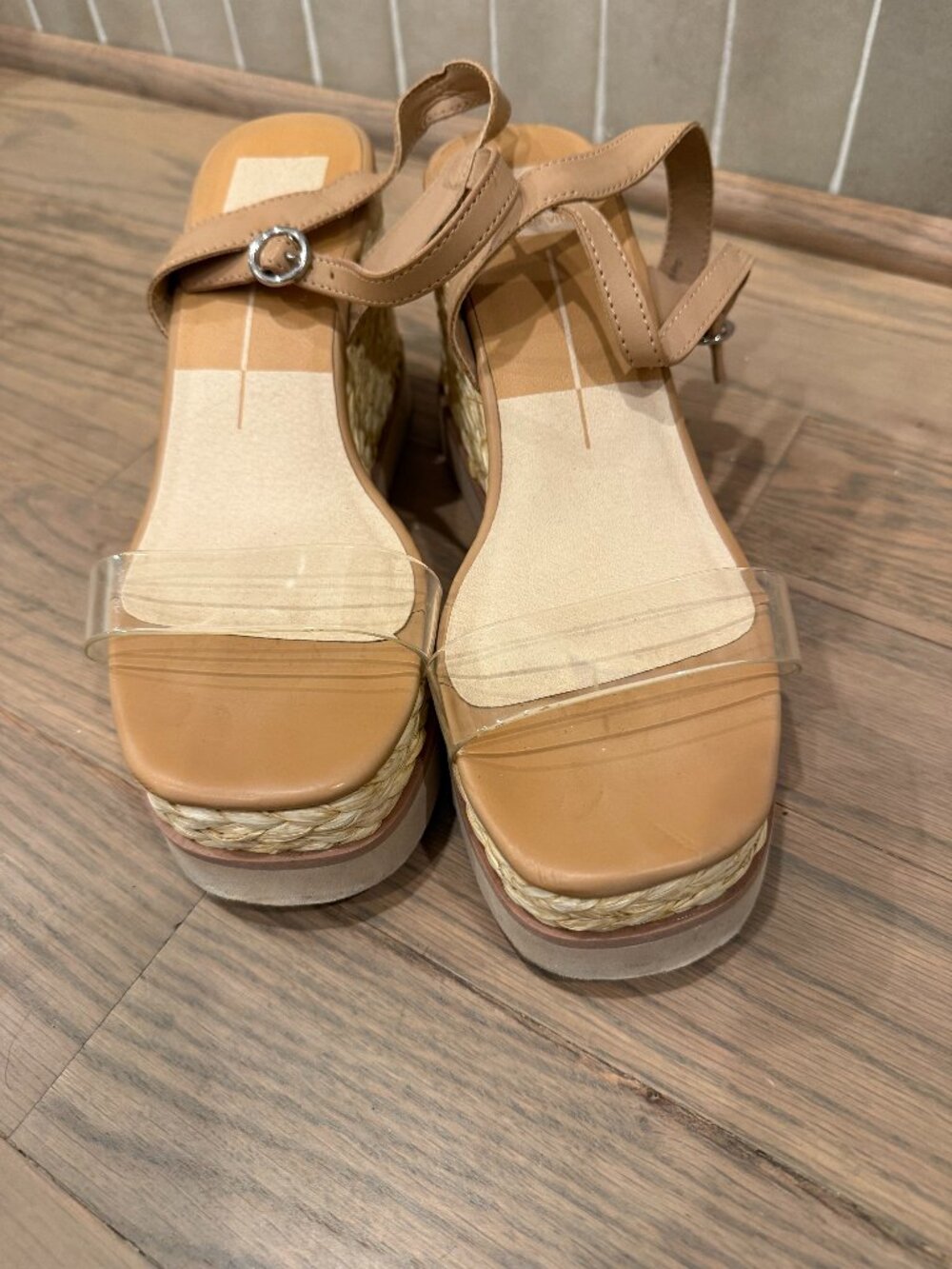 Dolce Vita Clear Heeled Wedge Sandal